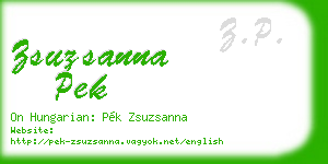 zsuzsanna pek business card